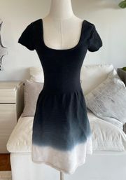 Sandro Ratafia Black Dip-Dyed Dress Size 1