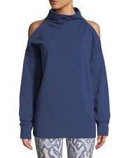 Varley Keystone Cold-Shoulder Funnel-Neck Sweatshirt