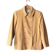 Merino Wool and Lambs Wool  Double Breasted Camel Color  coat