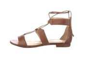 Alexandre Birman Brown Leather Gladiator Sandals Size 7