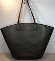 A New Day X-Large Olive Green 24” X 16” Faux Leather Tote Bag