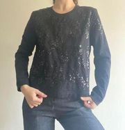 Sequined Black Sweater