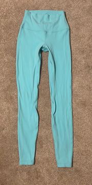 align leggings 28” cyan blue