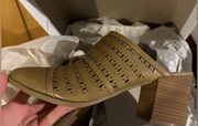 NWT LC Lauren Conrad Ponderosa Tan Mules Slip Ons