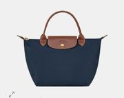 Navy Le Pliage Tote Bag