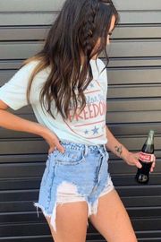 boutique mom jean shorts