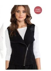 Sanctuary Soft City Asymmetrical Zip Vest size small