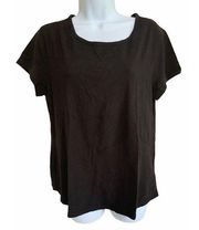 NWOT Danskin Now T-Shirt Shirt Womens XL Black Short Sleeve Crew Neck Workout
