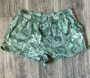 Victoria’s Secret PINK Tropical Palm Leaf Boxer Shorts Sleepwear | Size Small