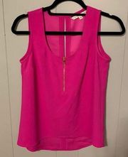 Trina Turk Fuchsia Zipper Tank Size Petite