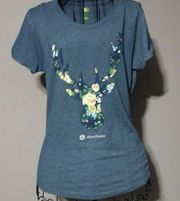 John deere floral antlers crew neck T-shirt​