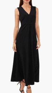 Halogen Inverted Pleat Sleeveless Dress in Black Size L