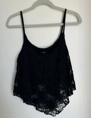 Black lace Tank Top