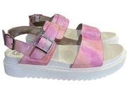 pink holographic WONDER NATION Platform sandals size 7.5