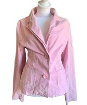 DOLLHOUSE women's medium 100% cotton pink blazer