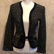 Classiques Entier Cropped Velvet Trim Blazer