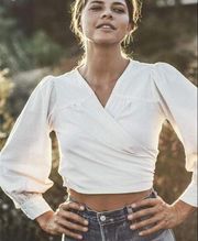 Kara Thoms The Kaya Wrap Top in cream