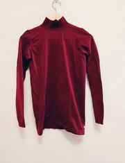 Maroon Turtle Neck WorkOut Top