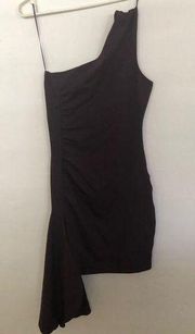 NWOT DRAPE ONE SHOULDER MINI DRESS