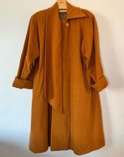 Christian Dior Wool Coat Scarf Detail Size 10