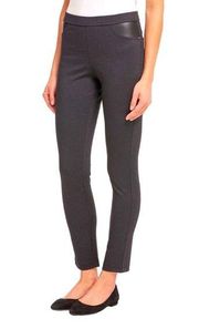 Jeans Stretch Ponte Pants Faux Leather Pocket