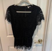 Black Lace Blouse