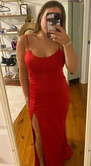 Showpo Red Maxi Dress