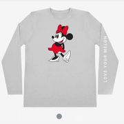 Disney x Love Your Melon Minnje Mouse gray long sleeve shirt