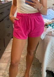 Pink Terry Cloth Shorts
