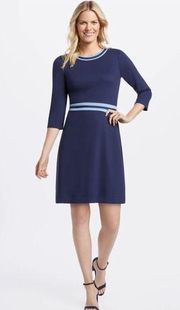 Solid Persley Ponte Dress Blue Navy