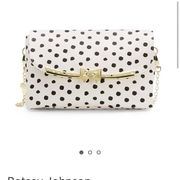 Betsey Johnson Serenity Polka-Dot faux leather Shoulder bag removable strap