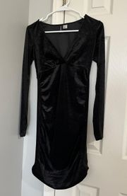 Black Long Sleeve Sparkly Dress