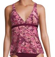 Carmen Marc Valvo Tankini Swim Suit Top Medium