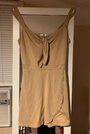 Tan Short Romper Dress