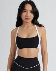 BuffBunny Aurora Sports Bra Onyx Black and White XL