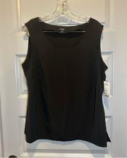 NWT Elementz Black Scoop Neck Sleeveless Blouse size 1X