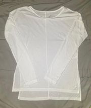 Dri-fit Womens Long-Sleeve Top (White)