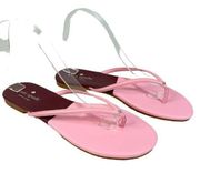 Kate Spade Cabana Pink Colorblock Slip On Leather Flip Flop Sandals Size 8 NWOT