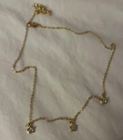 Gold Star Drop Necklace