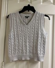 grey heather v neck golf tennis preppy sweater vest