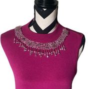 ALEX MARIE | PETITE | JEWELED HIGH NECK | sleeveless sweater