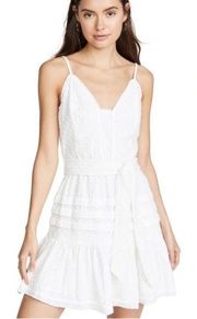 PAIGE | Anthropologie Exclusive Nahla Ruffle Eyelet White Lace Tie Dress NWT