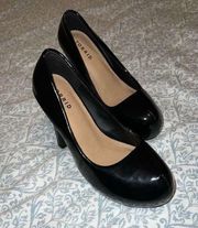 NWT Torrid 4H black blk patent pumps patent leather wide width size 8