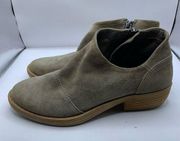 OTBT Womens 6.5M Shoes Gray Leather Slip On Comfort Booties