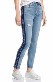 high waist Barbara blue side stripe jeans Size 25