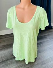 Sundry Green Scoop Neck T-Shirt Size L 3 Soft New M9