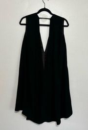 Solace London Poppy Plunge Black Mini Dress Size 6