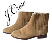 Sherpa Lined Chelsea Boots Bootie Suede in Melted Caramel Brown