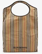 BURBERRY Icon-stripe recycled-fibre tote bag