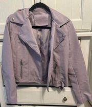 Shein Lavender Leather Jacket